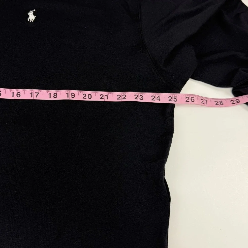 Polo Ralph Lauren Shirt Womens Medium Black Long Sleeve PJs Pajama Sleep Top NWT